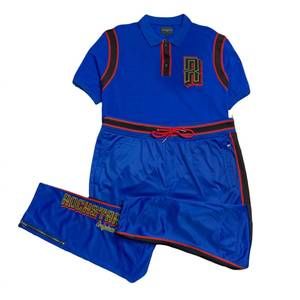 NEW ROCKSTAR ORIGINAL men's horus polo jogger set in blue